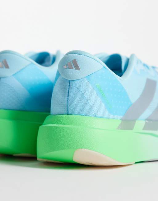 adidas Running Adizero EVO SL baskets en dégradé bleu turquoise et vert, 4 de 5