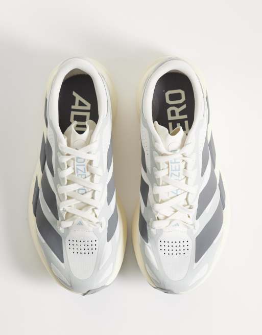 adidas Running – Adizero EVO SL EXO – Laufschuhe in Cremeweiß und Silberblau, 2 von 5