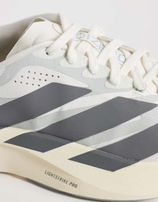 adidas Running – Adizero EVO SL EXO – Laufschuhe in Cremeweiß und Silberblau, 5 von 5