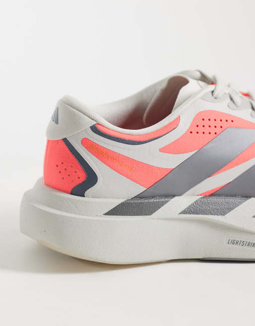 adidas Running Adizero EVO SL EXO sneakers bianche rosa e argento, 2 di 5
