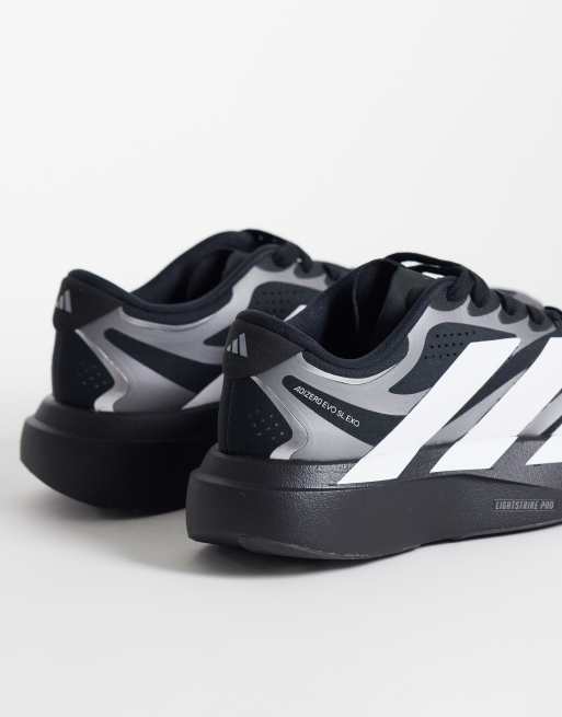 adidas Running Adizero EVO SL EXO trainers in black and silver, 3 of 5