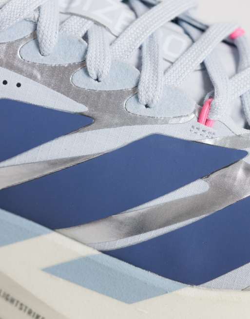 adidas Running Adizero EVO SL EXO trainers in grey and pink, 3 of 5
