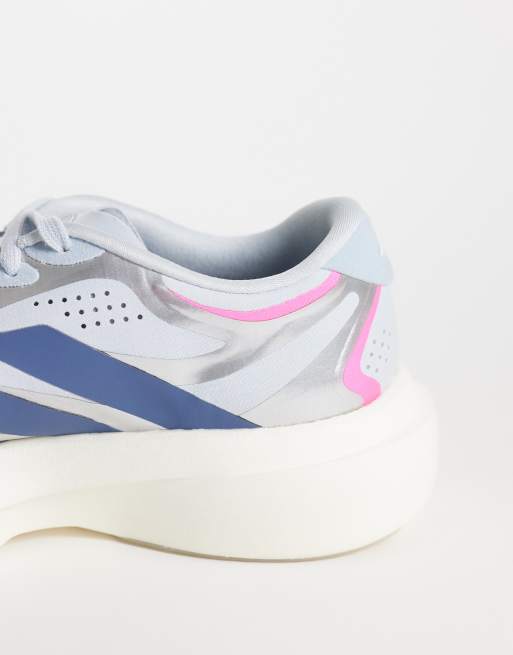 adidas Running Adizero EVO SL EXO trainers in grey and pink, 5 of 5