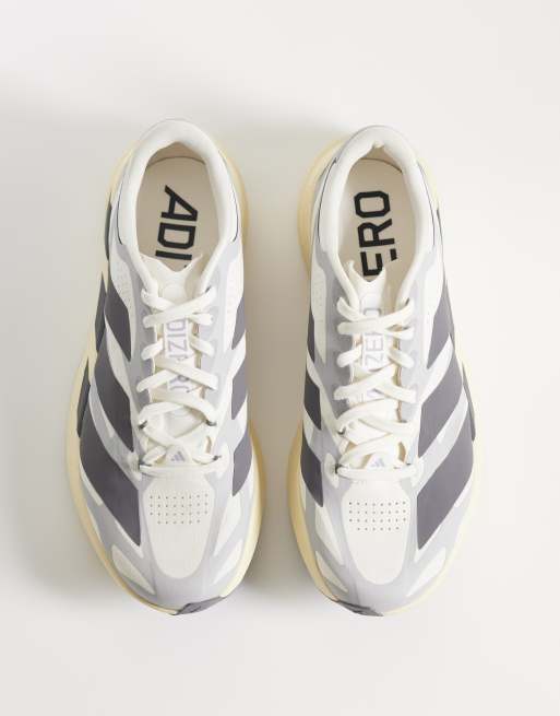 adidas Running Adizero EVO SL EXO trainers in white black and silver, 2 of 5