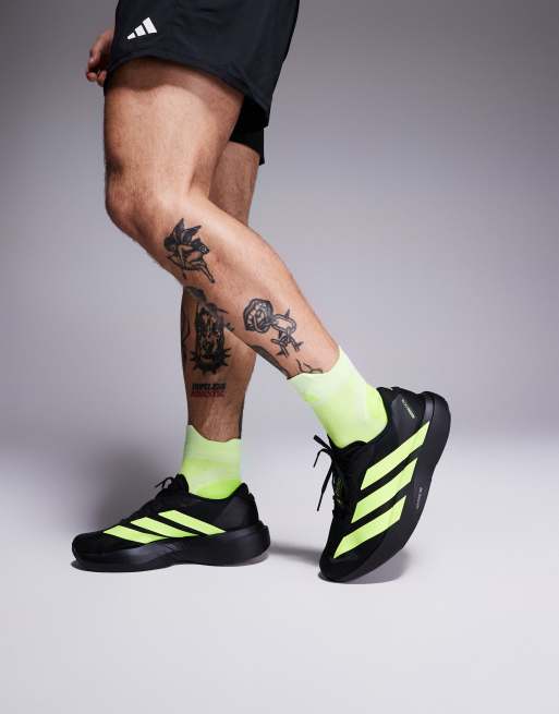 adidas Running – Adizero Evo SL – Gula och svarta träningsskor