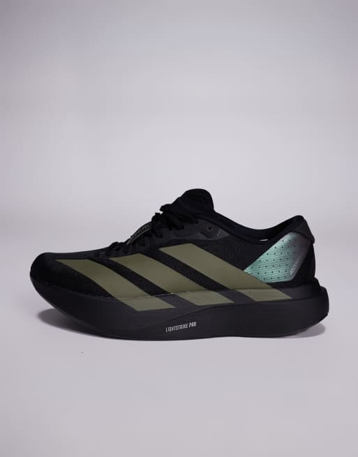 adidas Running – Adizero EVO SL – Laufschuhe in Schwarz und Khaki, 2 von 5