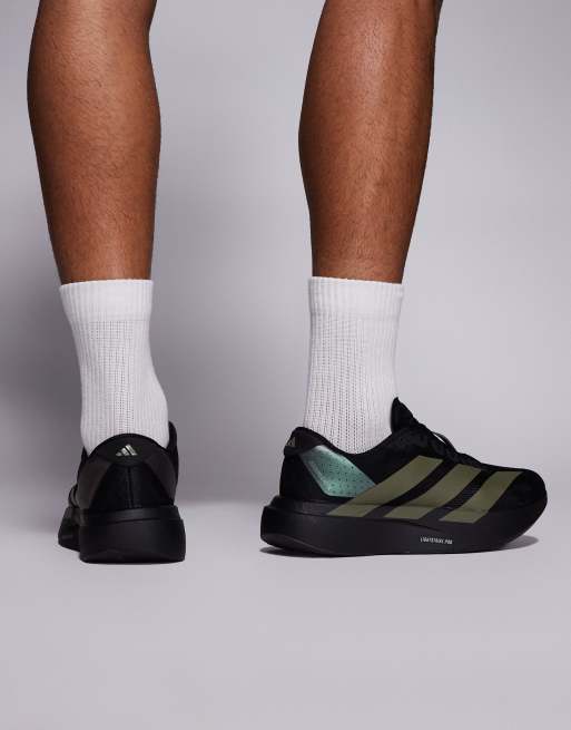 adidas Running – Adizero EVO SL – Laufschuhe in Schwarz und Khaki, 4 von 5
