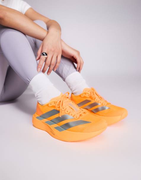 adidas Running – Adizero EVO SL – Orage och silverfärgade löparskor - view 1
