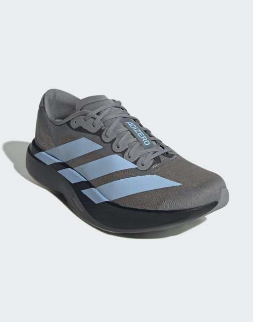 adidas Running Adizero EVO SL shoes in grey and blue , 2 of 5