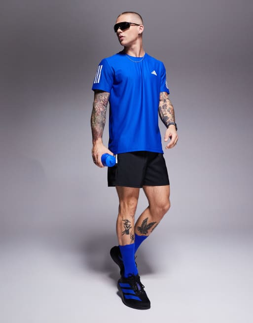 adidas Running Adizero Evo SL trainers in black and blue