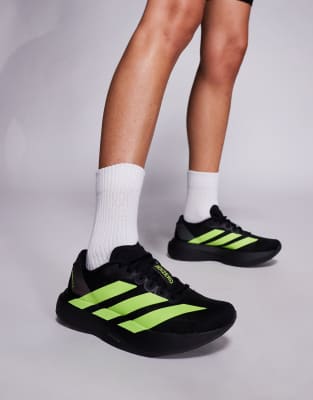 adidas Running - Adizero EVO SL - Sneaker in Schwarz und Neongelb