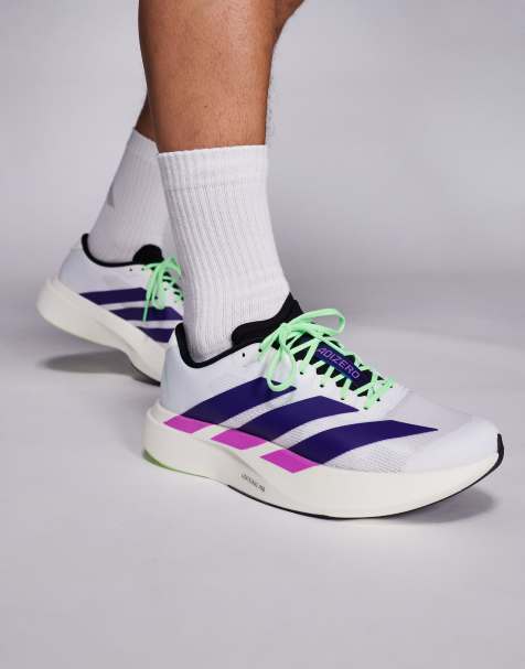 adidas Running – Adizero EVO SL – Sneaker in Weiß und Lila - view 1