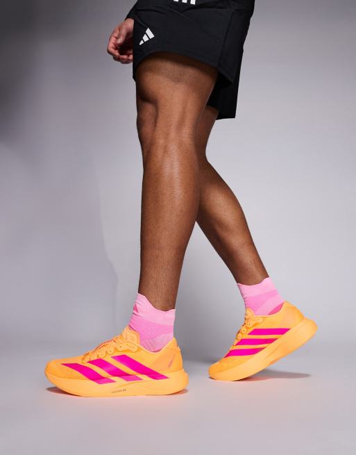 adidas Running - Adizero EVO SL - Sneakers arancione acceso e rosa, 4 di 5
