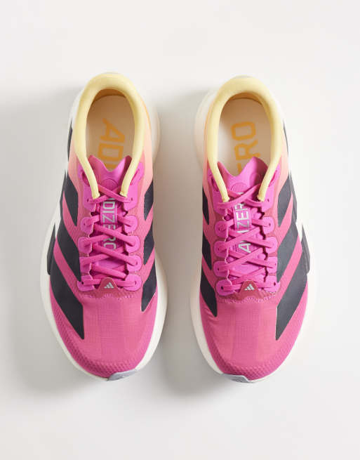 adidas Running - Adizero Evo SL - Sneakers gialle e rosa sfumate, 2 di 5