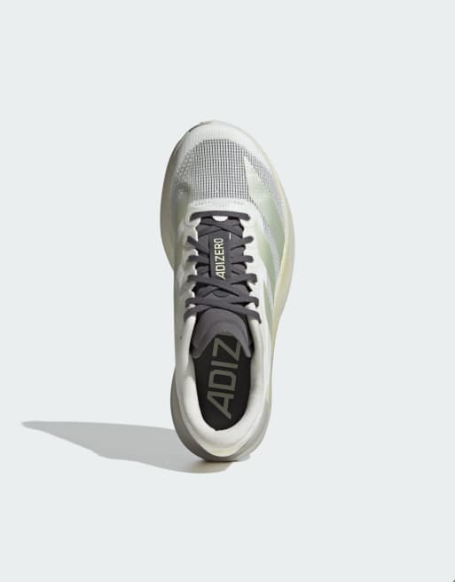 adidas Running Adizero EVO SL sneakers in bianco sporco e oro, 3 di 5