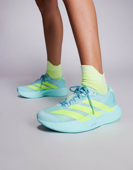 adidas Running Adizero EVO SL sneakers in blue and green