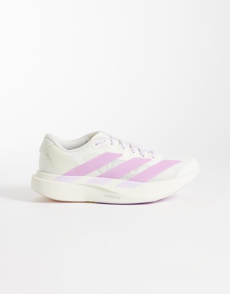 adidas Running Adizero Evo SL sneakers in light gray and purple - view 1