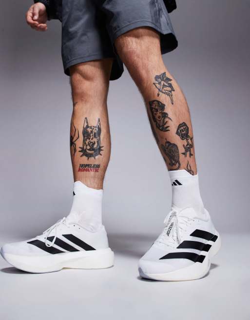 adidas Running Adizero Evo SL sneakers in white and black, 3 of 5