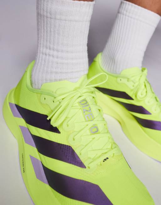 adidas Running Adizero EVO SL sneakers in yellow and purple, 3 of 5