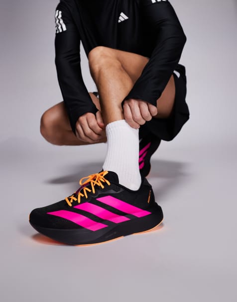 adidas Running - Adizero EVO SL - Sorte og pink sneakers - view 1