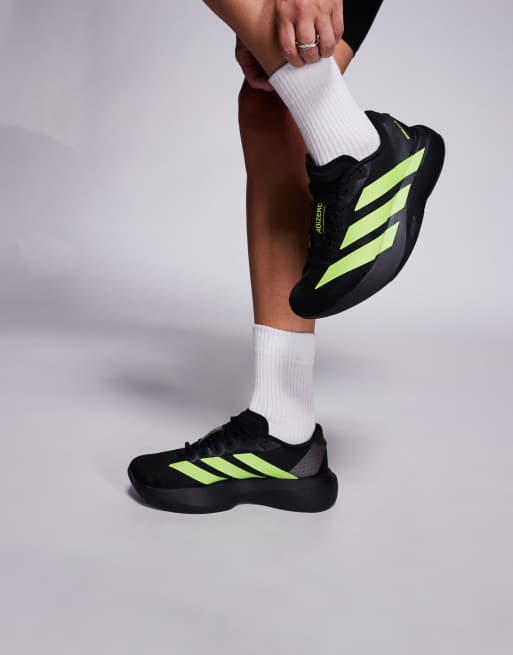 adidas Running - Adizero EVO SL - Sorte sneakers med neongule detaljer, 4 af 5