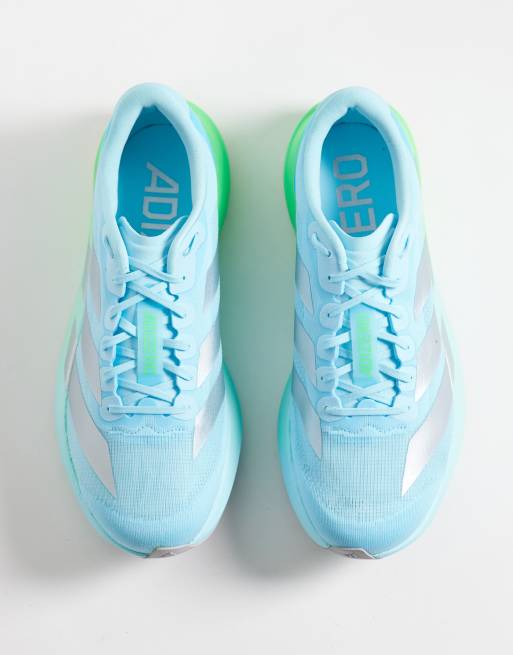 adidas Running Adizero EVO SL trainers i turkosblått och grönt tonat, 2 av 5