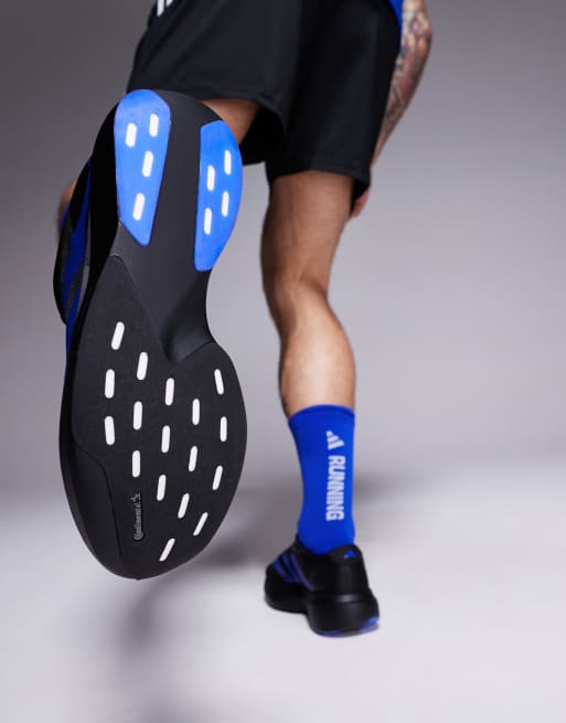 adidas Running Adizero EVO SL trainers in black and blue, 5 of 5