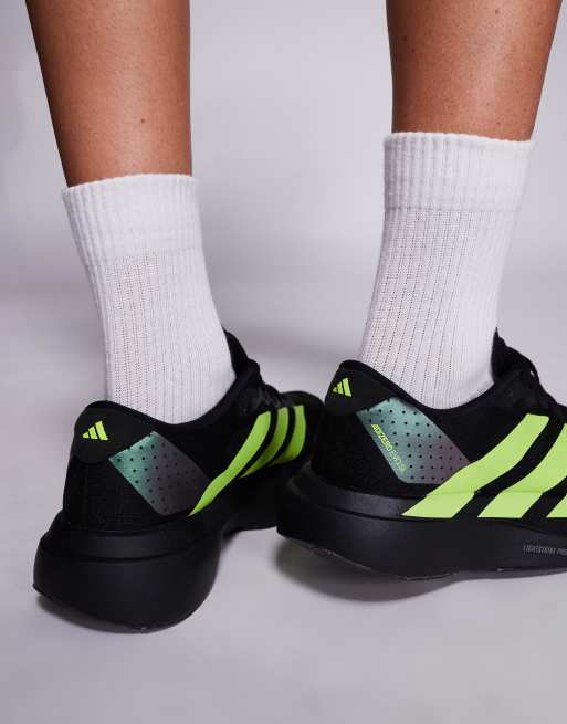 adidas Running Adizero EVO SL trainers in black and neon yellow, 5 of 5
