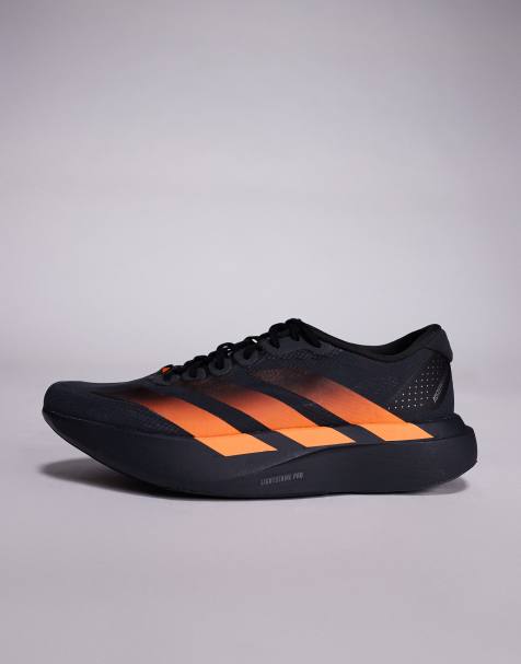 adidas Running Adizero EVO SL trainers in black and orange - view 2