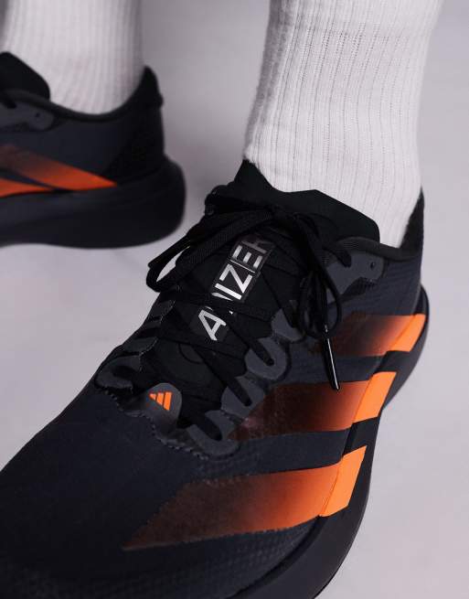 adidas Running Adizero EVO SL trainers in black and orange, 4 of 5