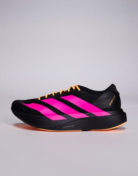 adidas Running Adizero EVO SL trainers in black and pink - view 2