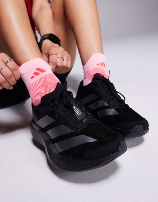 adidas Running Adizero EVO SL trainers in black and silver