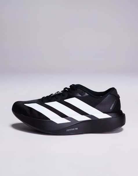 adidas Running Adizero EVO SL trainers in black and white - view 2