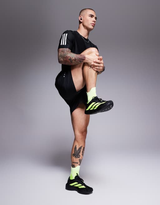 adidas Running Adizero Evo SL trainers in black and yellow, 3 of 5
