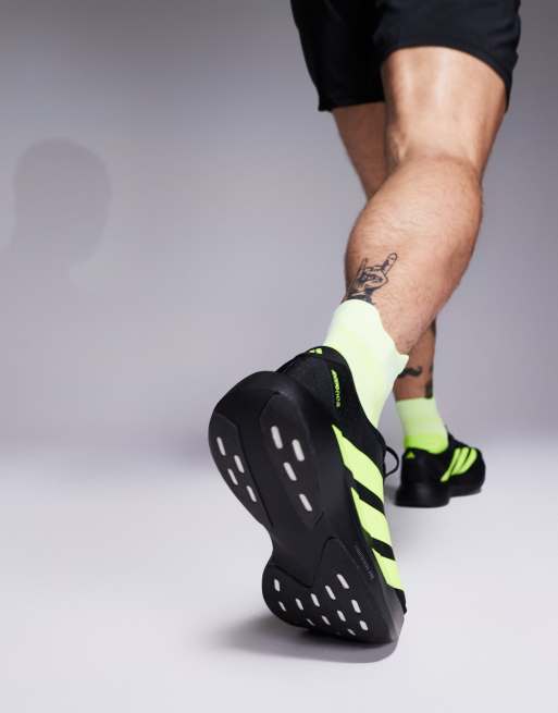 adidas Running Adizero Evo SL trainers in black and yellow, 5 of 5