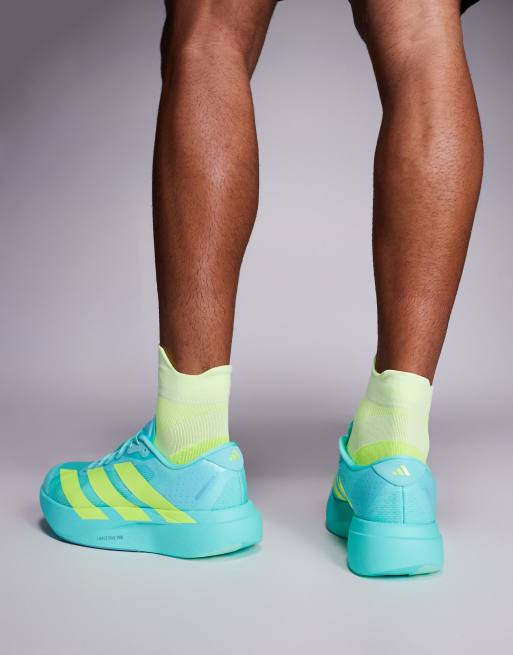 adidas Running Adizero EVO SL trainers in blue and yellow