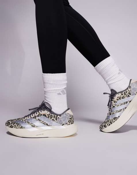 adidas Running Adizero EVO SL trainers in leopard print - view 1