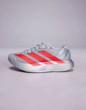 adidas Running Adizero EVO SL trainers in silver and red