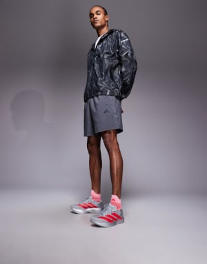 adidas Running Adizero EVO SL trainers in silver and red