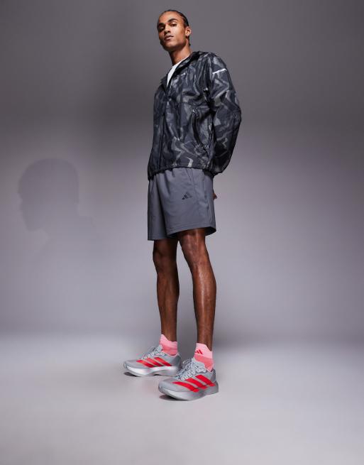 adidas Running Adizero EVO SL trainers in silver and red, 3 of 5