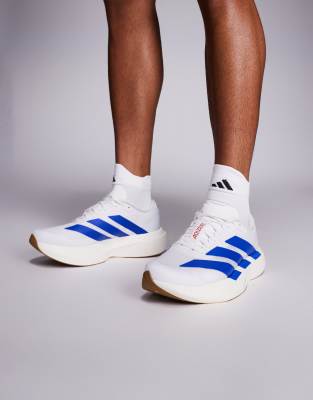adidas Running Adizero Evo SL trainers in white and blue - view 1