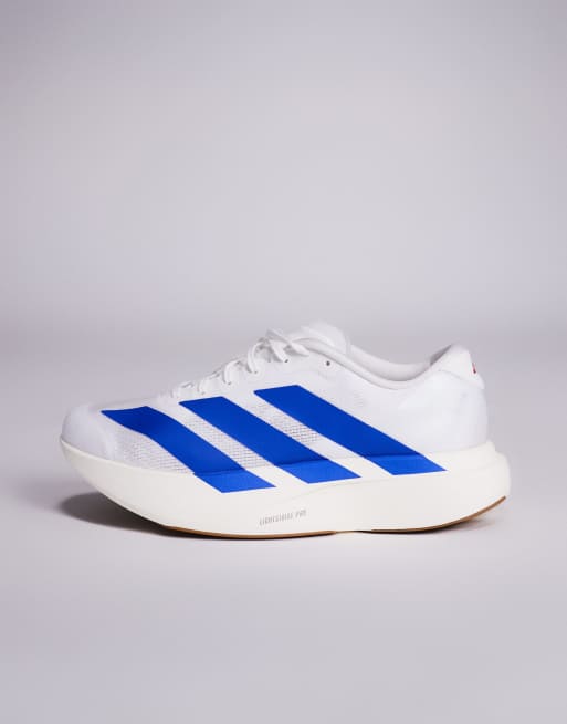 adidas Running Adizero Evo SL trainers in white and blue, 2 of 5