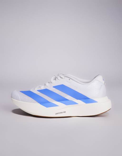 adidas Running Adizero Evo SL trainers in white and blue, 2 of 5