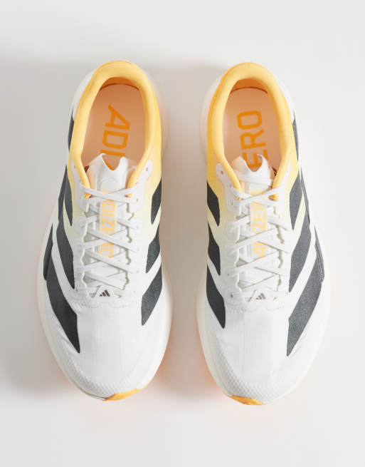 adidas Running Adizero Evo SL woven sneakers in white and orange, 2 of 5