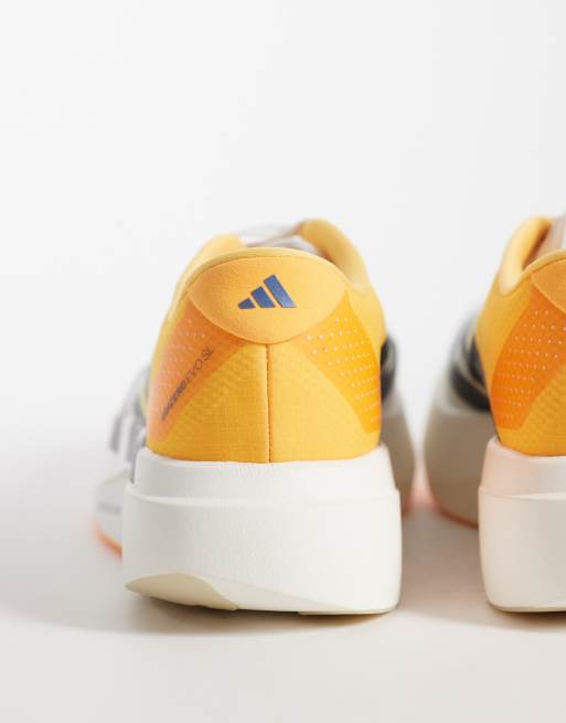 adidas Running Adizero Evo SL woven sneakers in white and orange, 5 of 5
