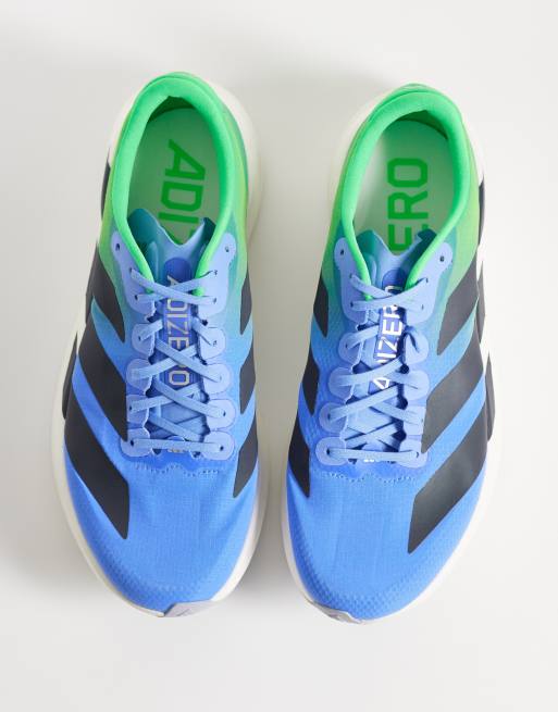 adidas Running - Adizero EVO SL - Zapatillas de deporte azules y verde desgastado, 2 de 5