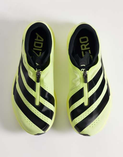 adidas Running Adizero Evo SL zip up sneakers in yellow and black, 2 of 5
