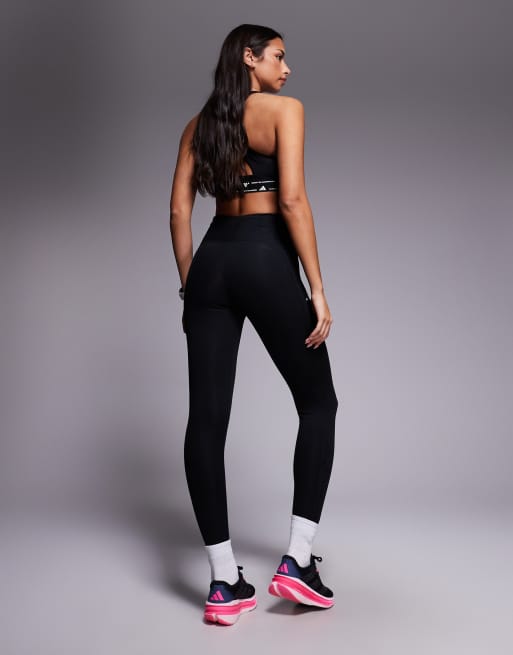 adidas Running Adizero full length leggings in black, 4 of 5