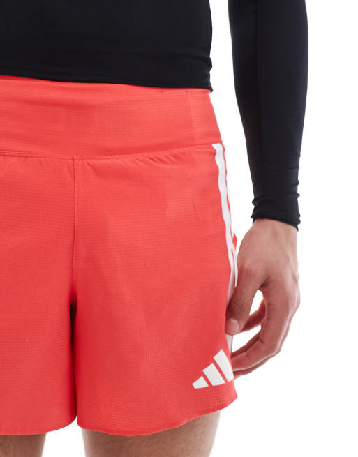 adidas – Running – Adizero – Gel – Röda shorts med fickor, 4 av 5