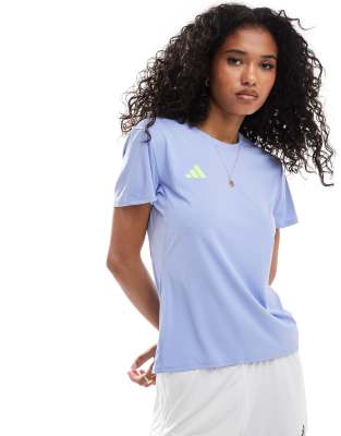 adidas Running - adizero - Lauf-T-Shirt in Blau